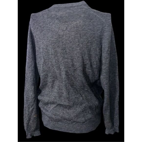 Vintage 70s Jaeger Grey Lambswool, Cashmere, and camel hair Cardigan Sweater Siz - Picture 3 of 10